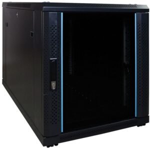 netzwerkdirekt Serverschrank - 12 HE, Glastür, 600 x 1000 x 720mm