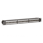 netzwerkdirekt Patchpanel 19" CAT 6a STP - 24 Ports - B-Ware
